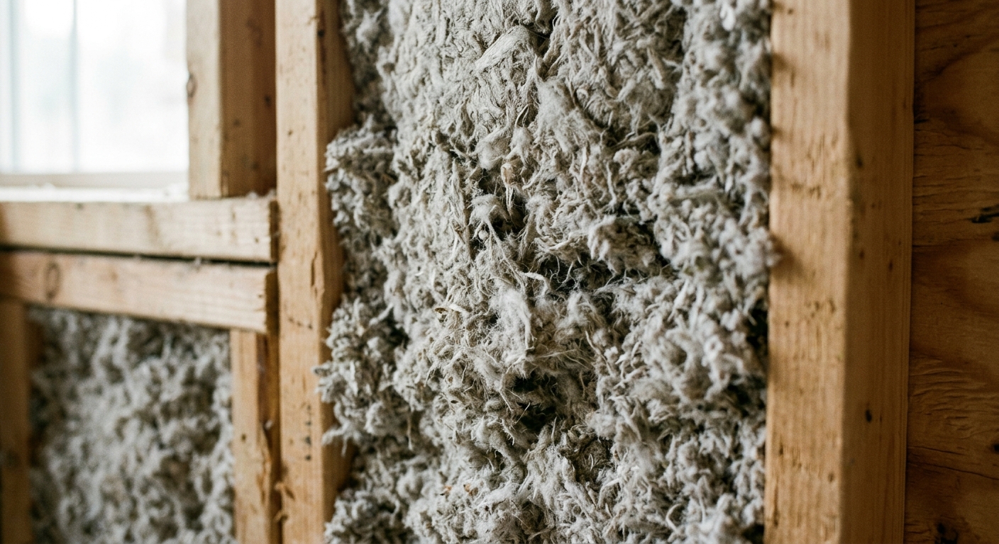Ouate de cellulose pour isolation des combles perdus